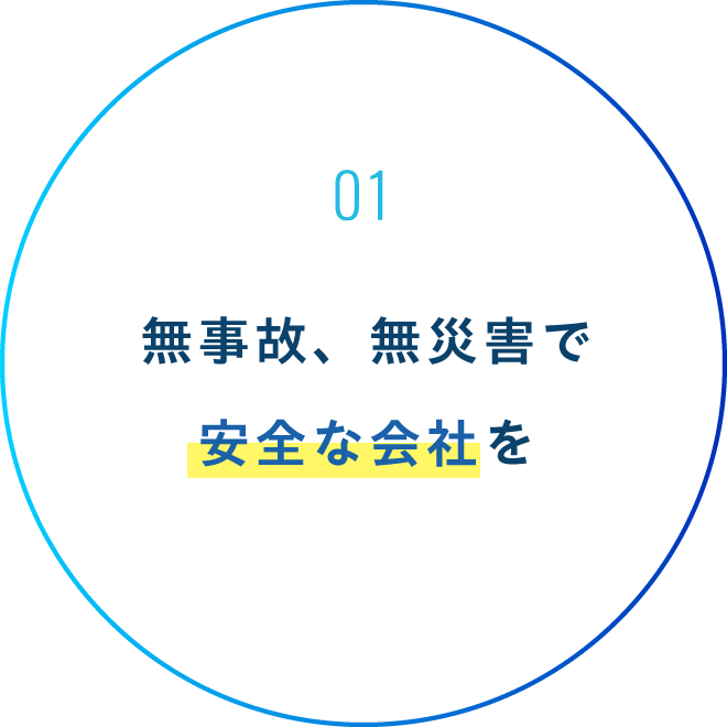 01：無事故、無災害で安全な会社を